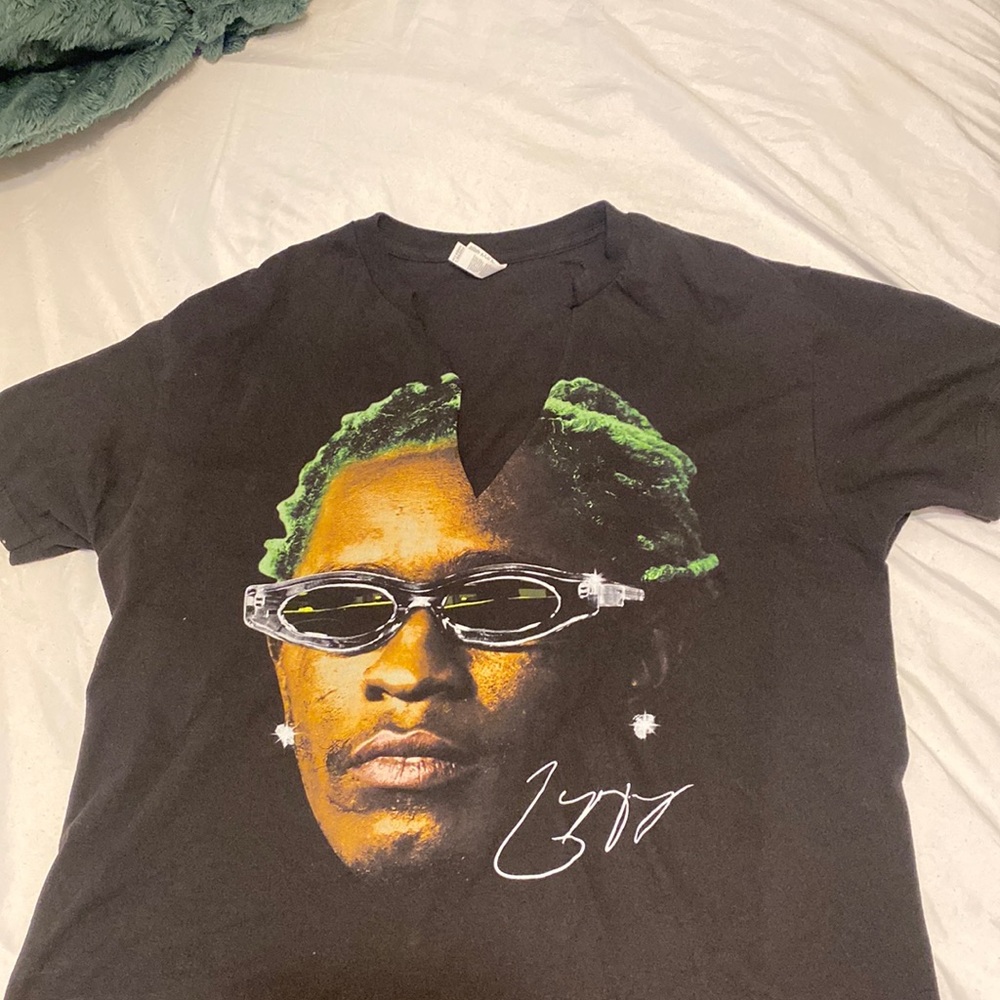 Young thug graphic tee (SPLIT DOWN CHEST AREA)